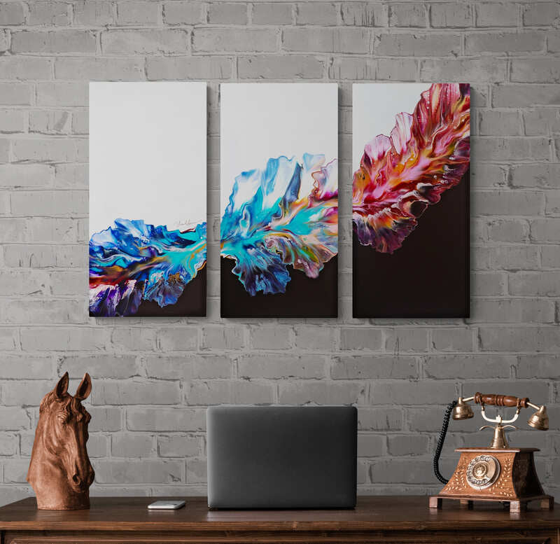 Breezy Fall Triptych |3 painting set | 60 x 90 cm image 2