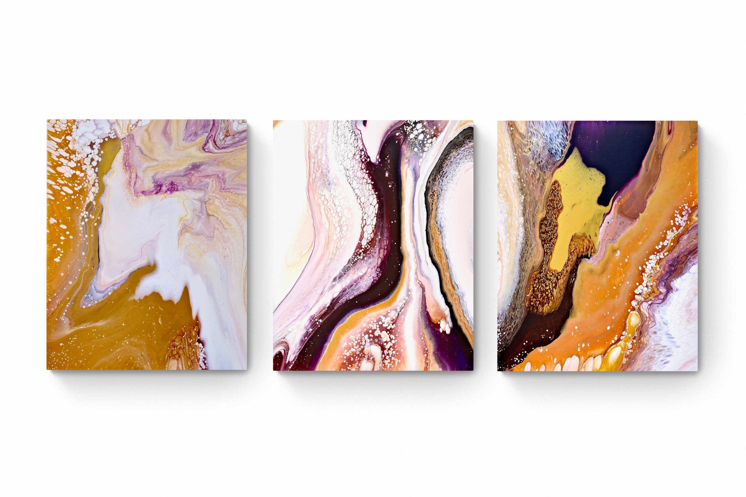 Tale of Golden Land Triptych|3 painting set | 76 x 185 cm image 7