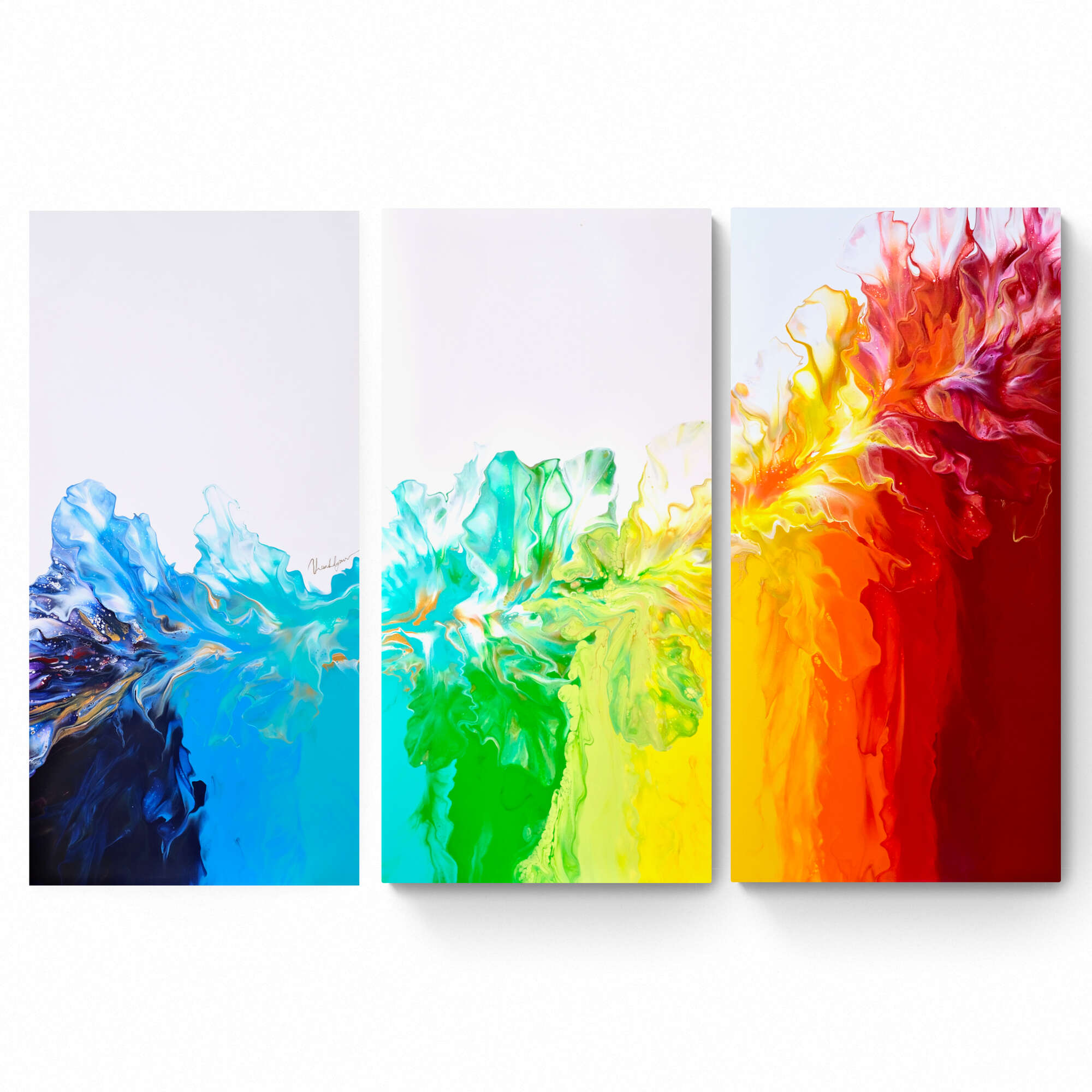Rainbow Dance Triptych |3 painting set | 135 x 90 cm image 0