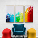Rainbow Dance Triptych |3 painting set | 135 x 90 cm image 1