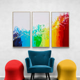Rainbow Dance Triptych |3 painting set | 135 x 90 cm image 1