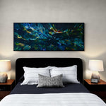 Emerald Clouds | 64 x 155 cm | Framed in black oak floater image 4