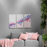 Blushing Melody Triptych | 3 painting set | 60 x 90 cm