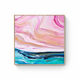 Pink Lake | 80 x 80cm | Framed