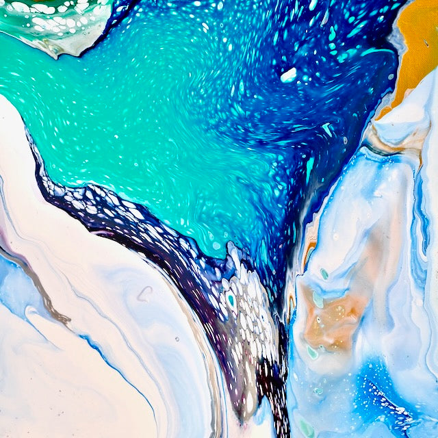 Glacier Sea |104 x 155 cm | Framed in Tassie Oak image 3