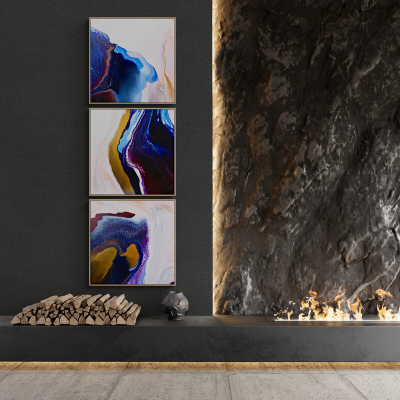 Interstellar  Triptych |3 painting set | 60 x 60 cm image 1