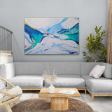 Glacier Sea |104 x 155 cm | Framed in Tassie Oak image 1