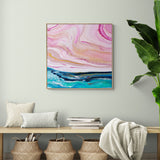 Pink Lake | 80 x 80cm | Framed