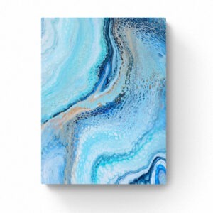 A Winter Flow series I (30 x 40 cm) painting on a white background. Abstract Art by Thanh Lyons