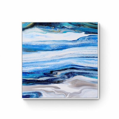 Blue Clouds II (80 x 80 cm - Framed in Raw Oak)