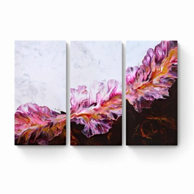 Rosy Symphony triptych (60 x 90 cm)