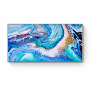 Sea of Wonders, displayed in a framed painting. Abstract Art by Thanh Lyons